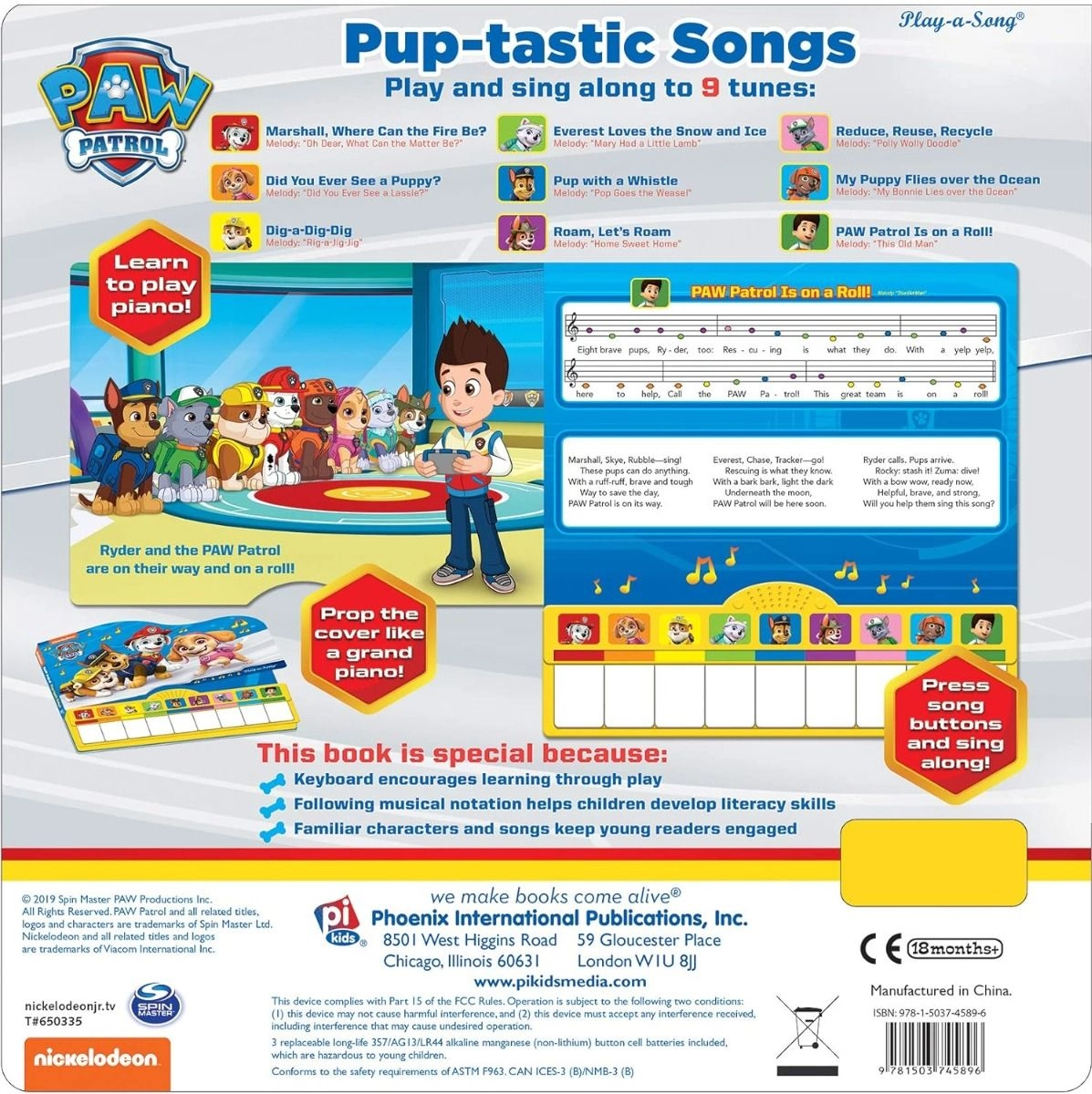 Paw Patrol Jr. Sound Board Book - 18 months+
