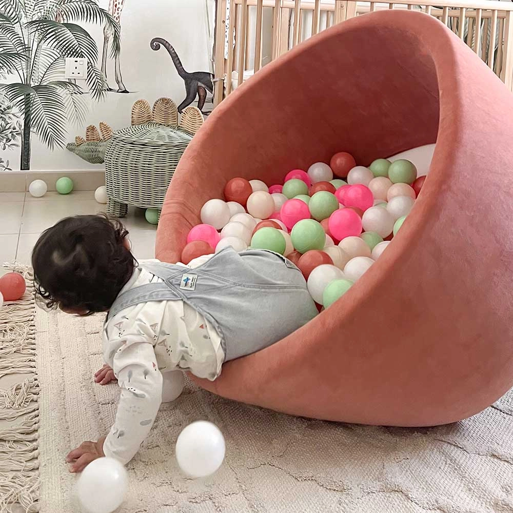 Round Ball Pit - Velvet Marsala 6 months