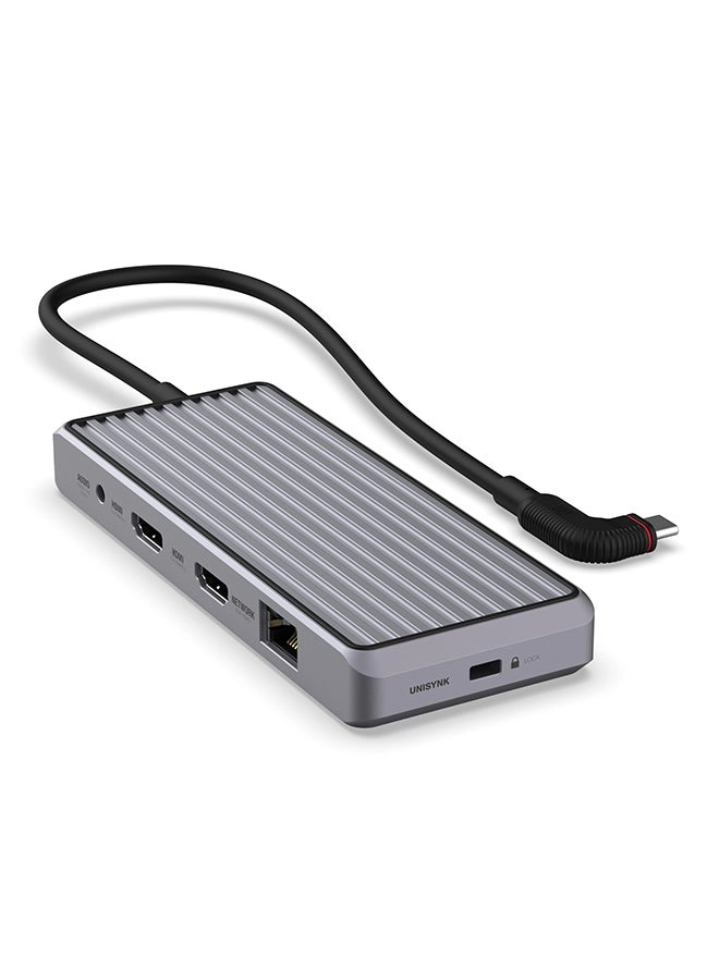 10 Port USB-C Hub - Dual Display 4K@60Hz 100W