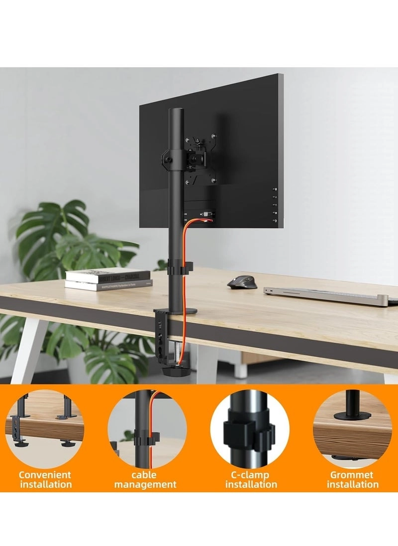 Single Monitor Arm - Single 13-32 Inch VESA 75x75/100x100mm