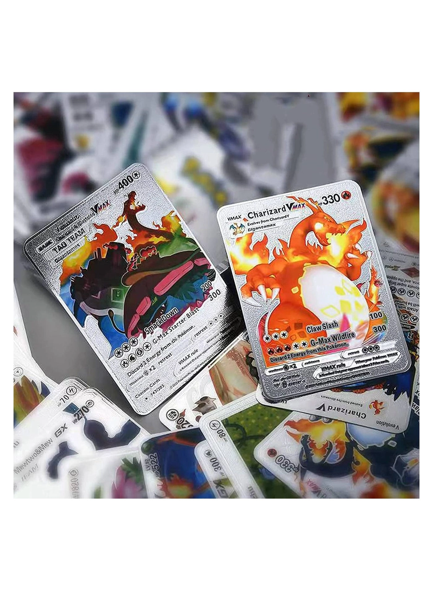 Assorted Cards Deck Box Set - Silver 55pcs