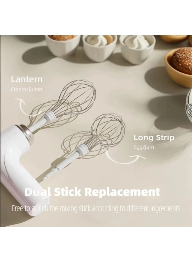 Handheld Cream Mixer - USB Rechargeable 3-Speed 2-in-1