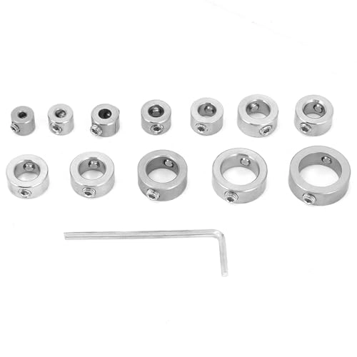 Drill Depth Stop Collar - stainless steel 12 piece(s) 3,4,5,6,7,8,9,9.5,10,12,14,16mm