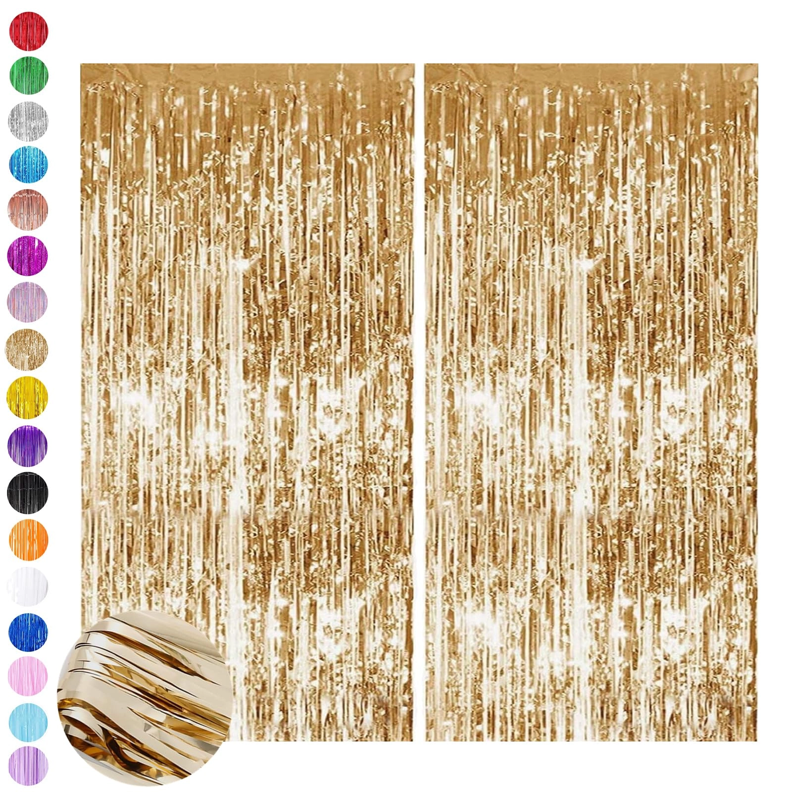 Tinsel Curtain - 2pcs Birthday Wedding Holiday Party