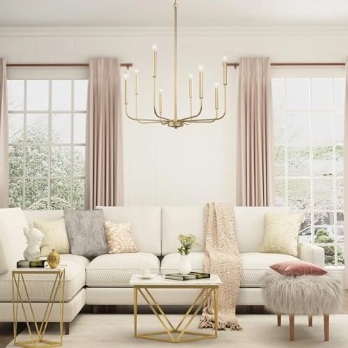 Modern Golden Chandelier - Dimmable