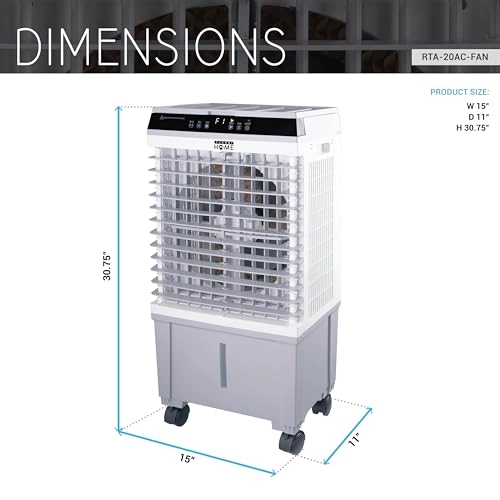 3-in-1 Evaporative Cooler - 1800 Cubic Feet Per Minute 5.3 Gallons