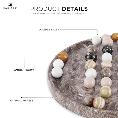 Peg Solitaire - 42 Piece Marble Oceanic