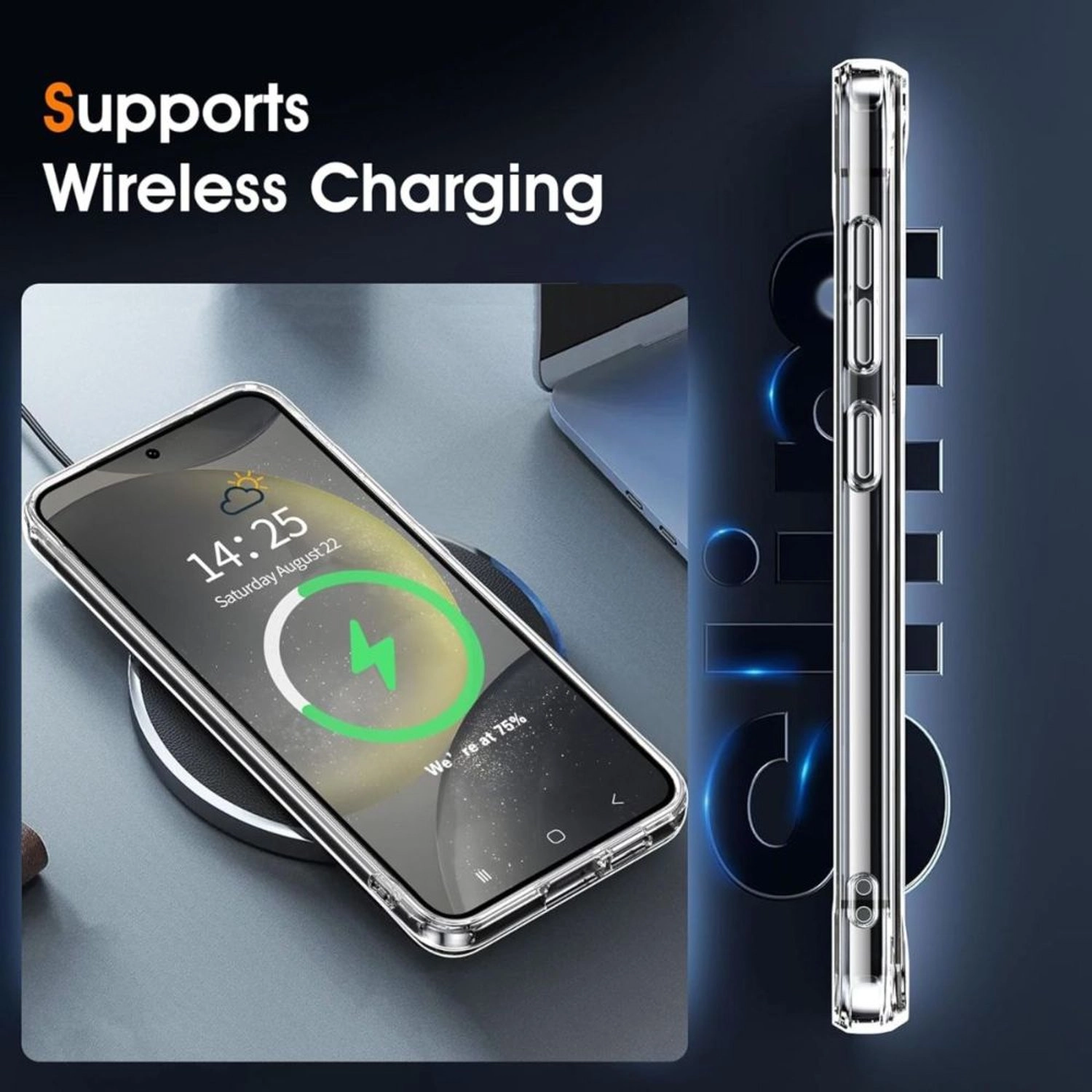 Clear Case Slim Transparent Shockproof Cover for Samsung Galaxy S24 Plus