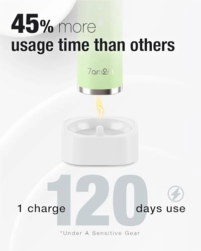 Sonic Electric Toothbrush - 6 Brush Heads 90-Day Battery