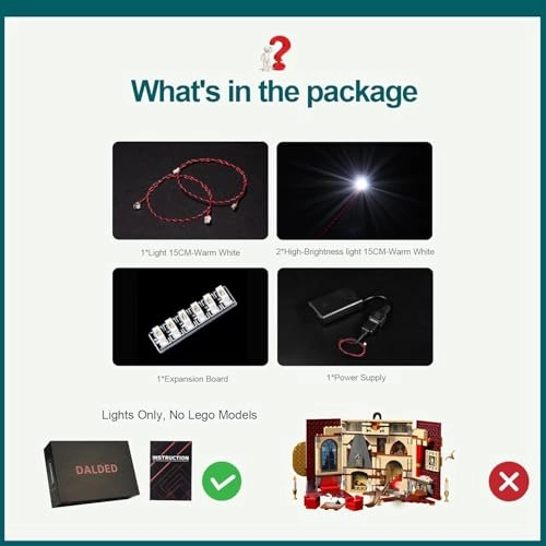 Lego Harry Potter Gryffindor House Banner Set (76409) - LED Lighting Kit