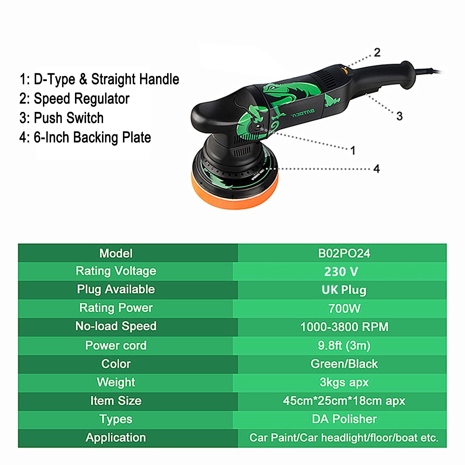 Dual Action Polisher - 700W 150mm
