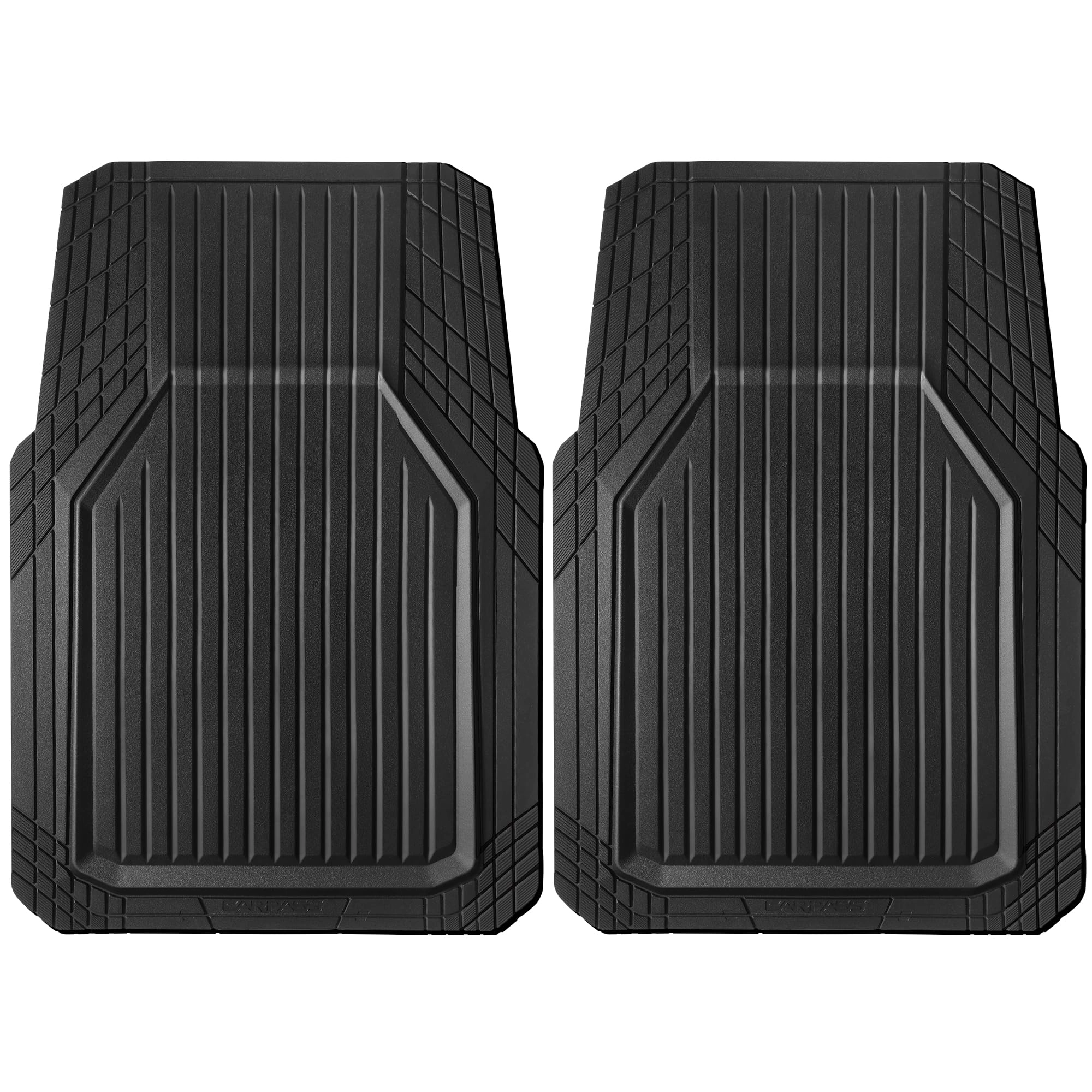 Heavy Duty Rubber Floor Mats - Universal Fit 3pcs Black Purple