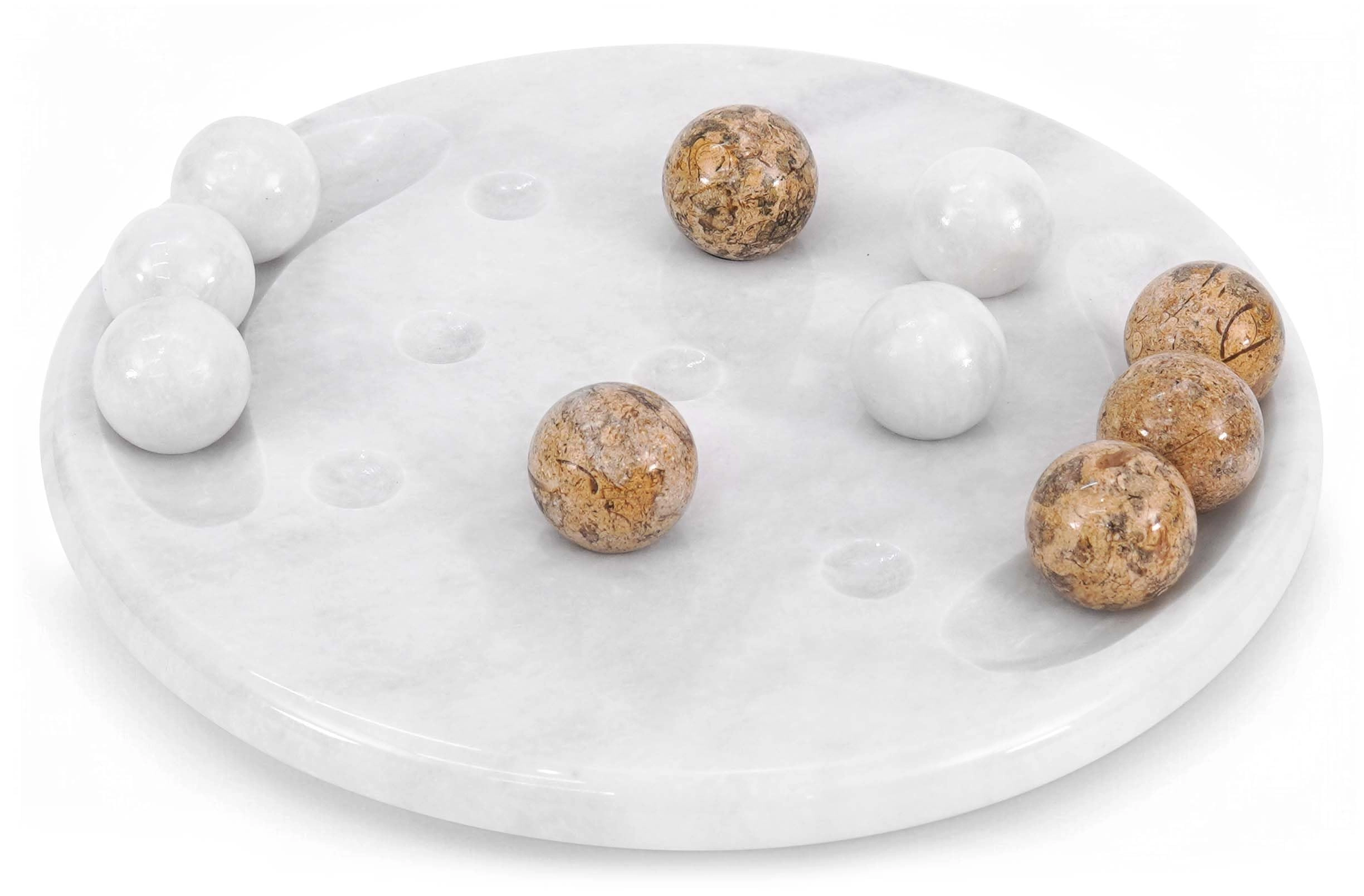 tic_tac_toe - Marble Handmade Red and Coral