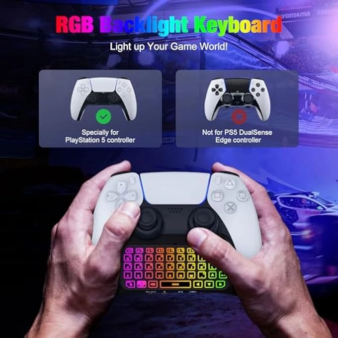 RGB BACKLIGHT KEYBOARD - Bluetooth PS5