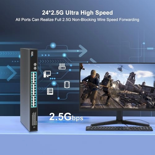 26 port Unmanaged | 24X2.5G+2X10G SFP 26-Ports