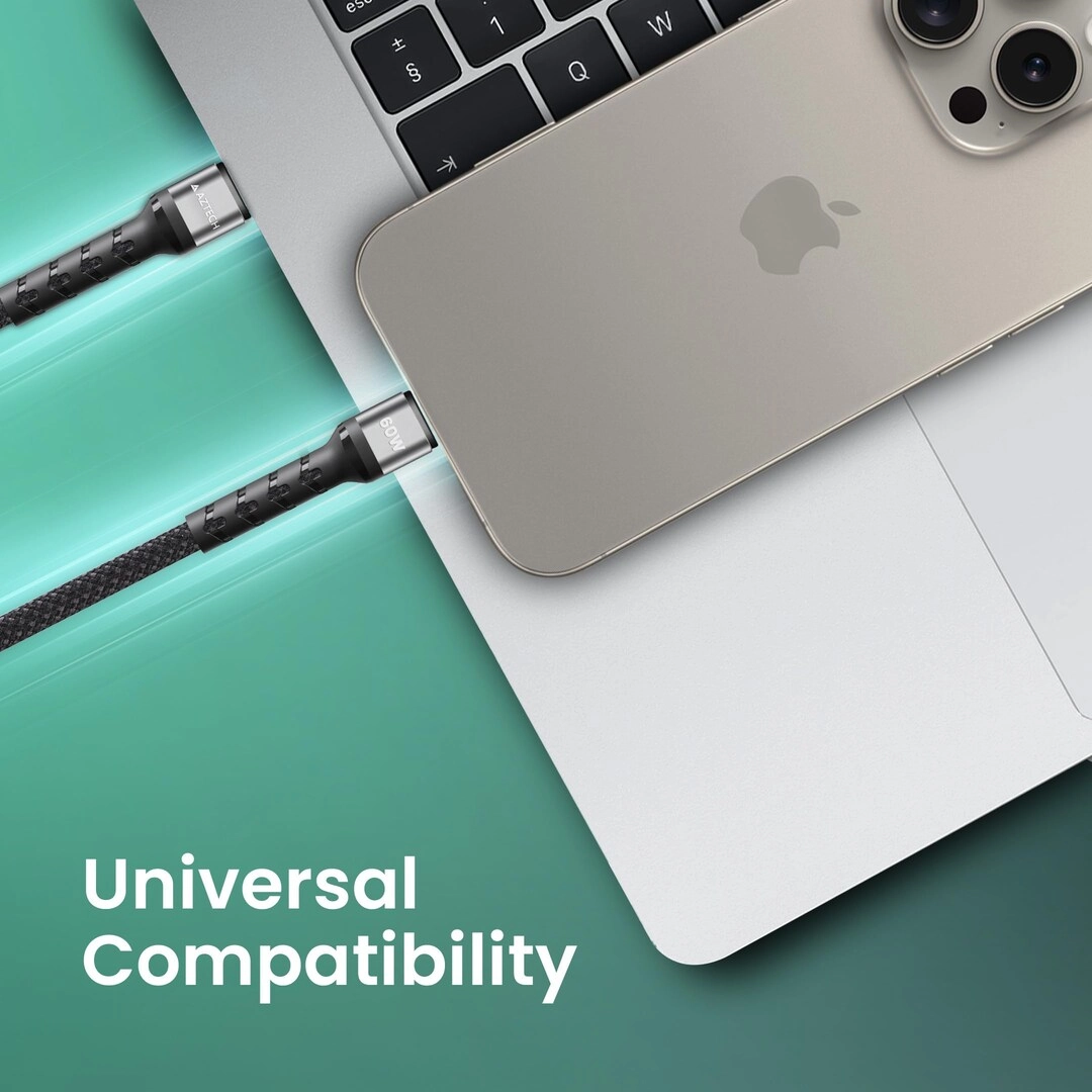 Charge Cable 60W USB-C to USB-C 1m Braided