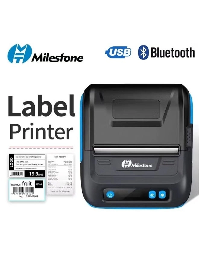 Milestone Srl Thermal Mini Bluetooth Portable Printer - Thermal direct 80mm