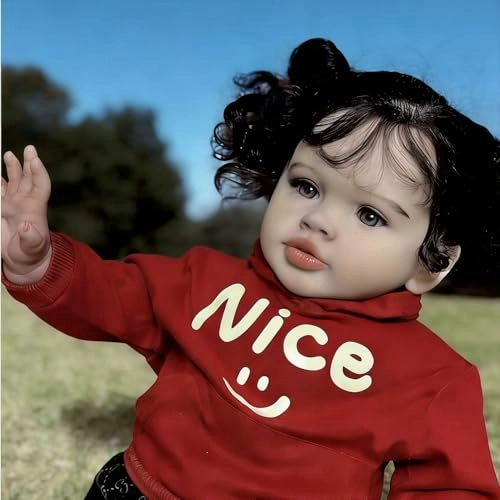 Pippa Reborn Baby Doll - 26 inch Cotton Vinyl Hand-rooted Curly Hair Ages 3+