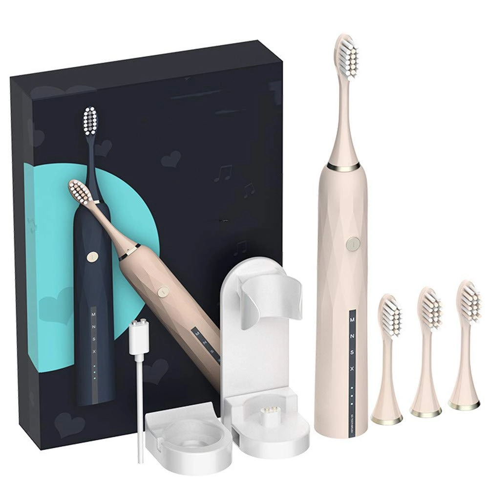 Sonic Electric Toothbrush - 4 Modes 4 Brush Head USB Fast Charging