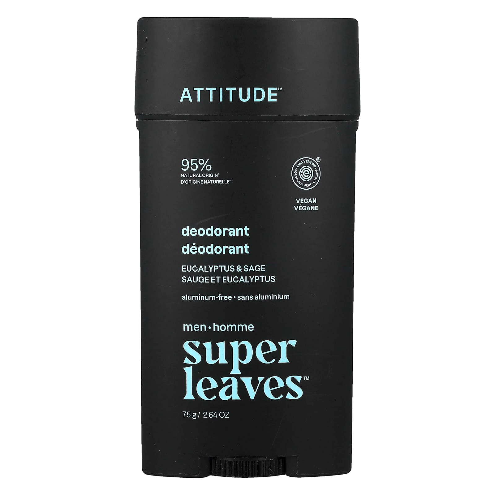ATTITUDE Super Leaves Aluminum-Free Deodorant - Eucalyptus & Sage 75 g