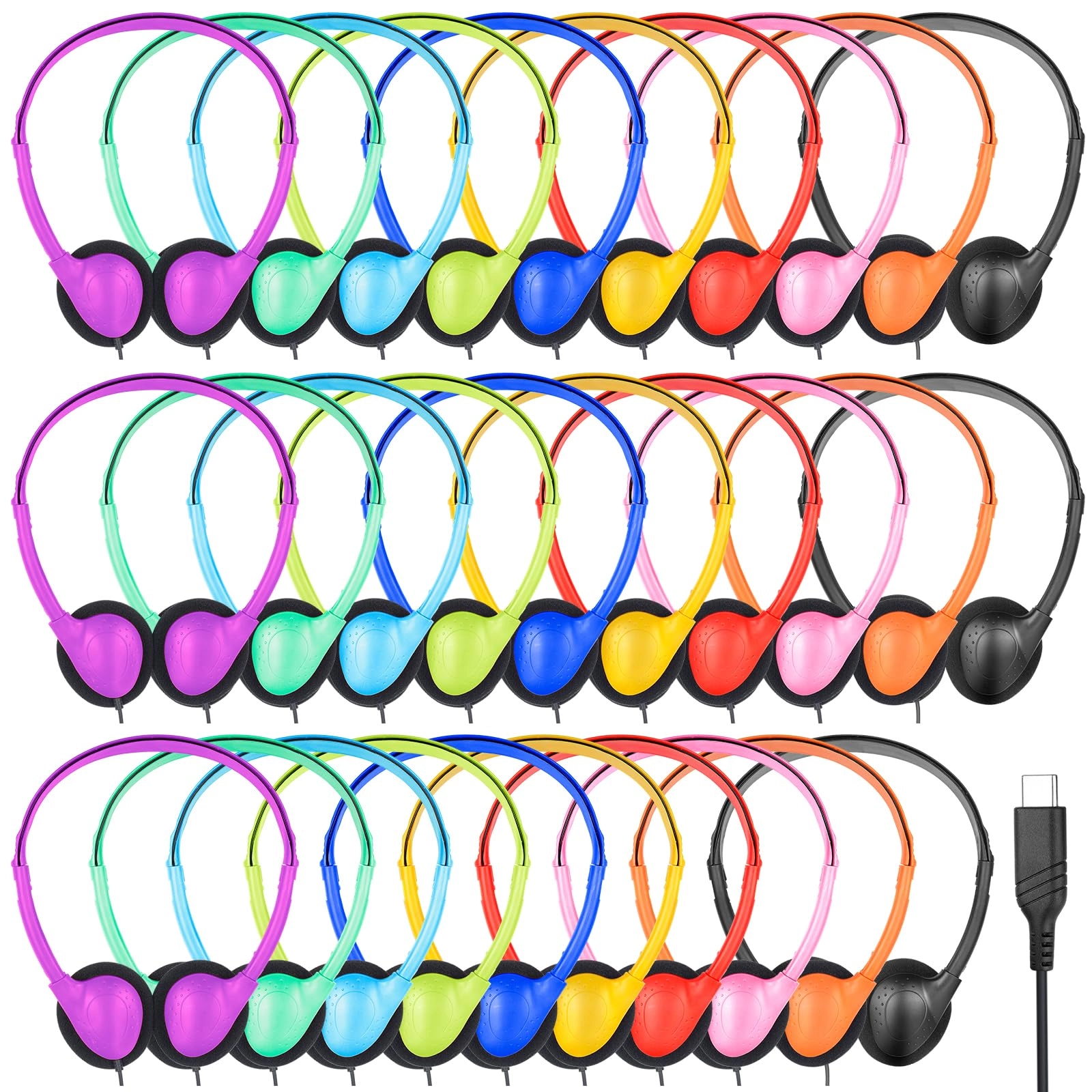 USB Type C Kids Wired Headphone Pack