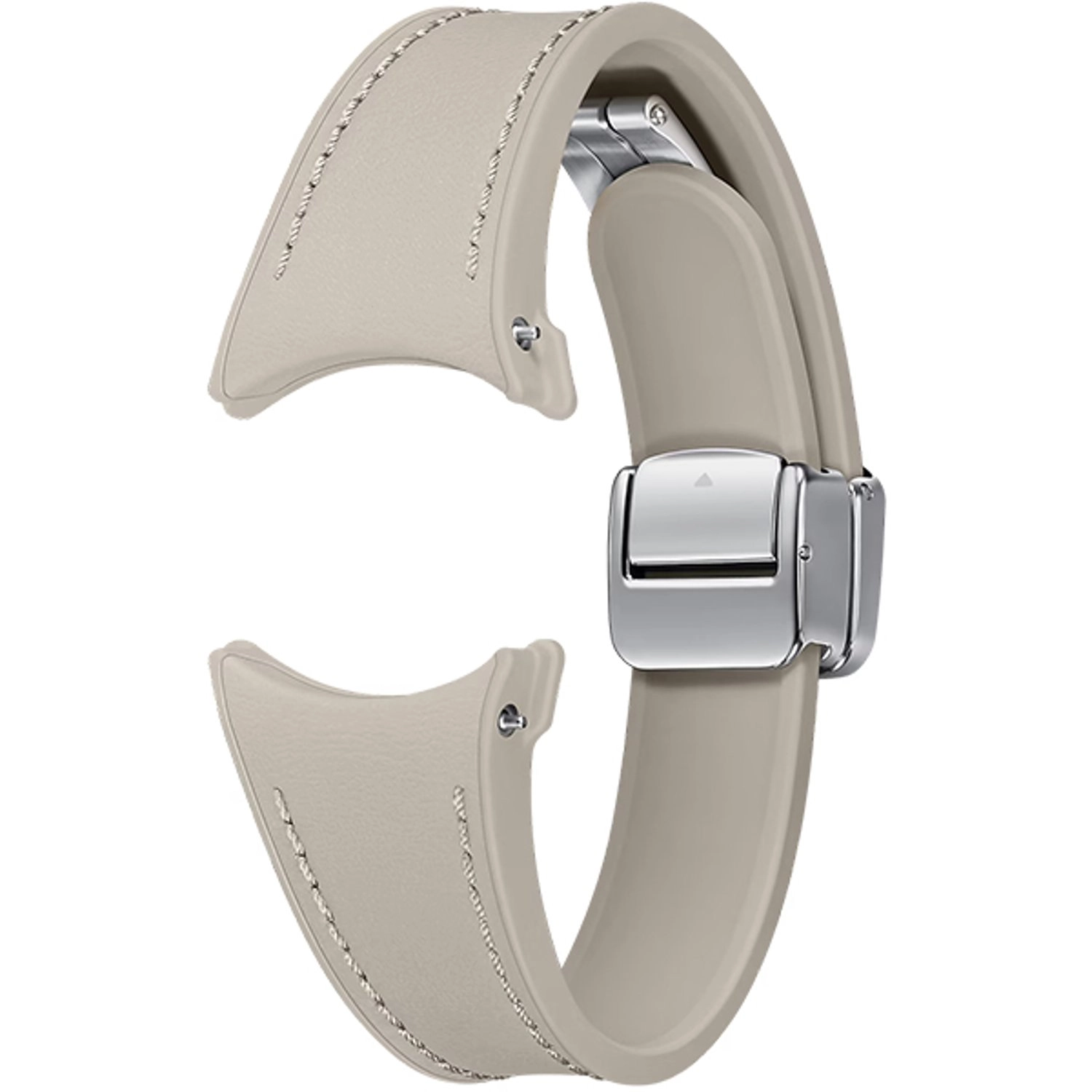 D-Buckle Hybrid Leather Watch Band