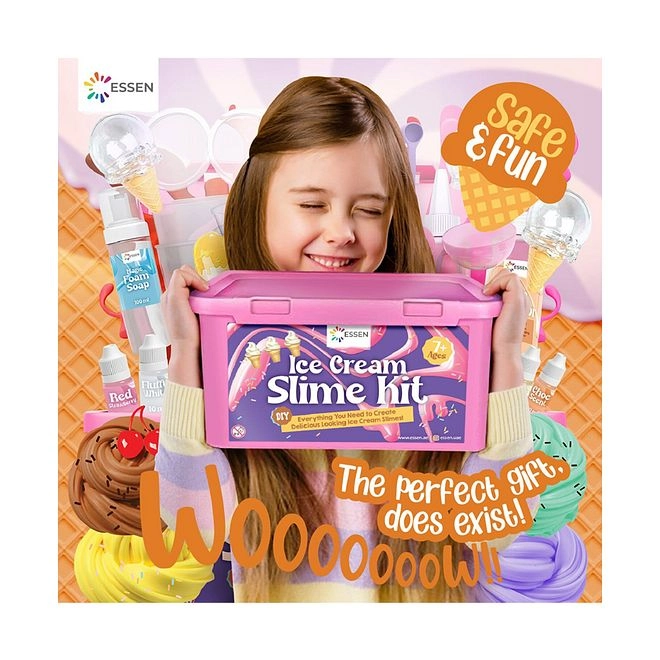 Ice Cream Slime Kit - 7 Years+ 33 Pieces