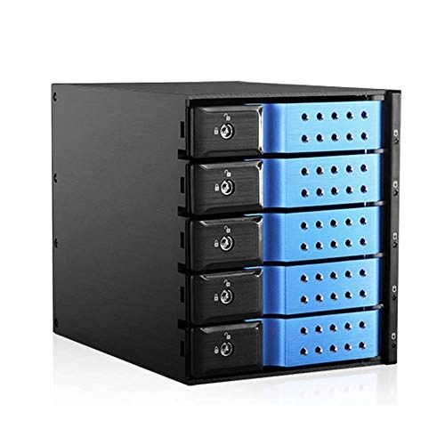 BPN-DE350HD-BLUE - SAS I/II/III and SATA I/II/III 3x 5.25" to 5x 3.5"