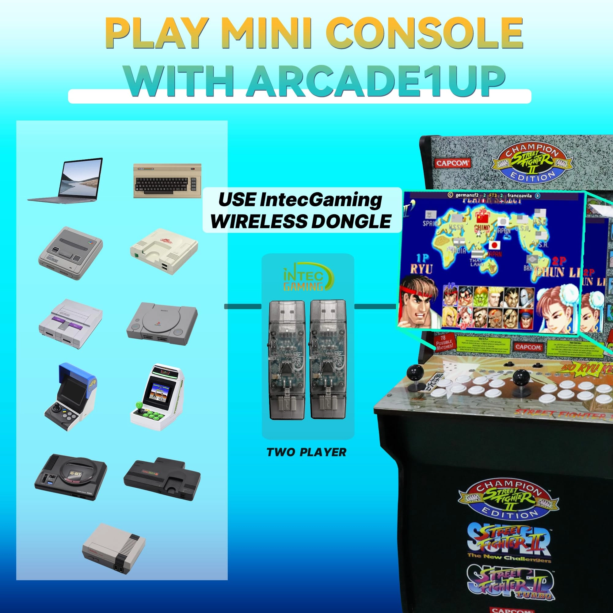Arcade1upController - wire--less Nintendo Switch