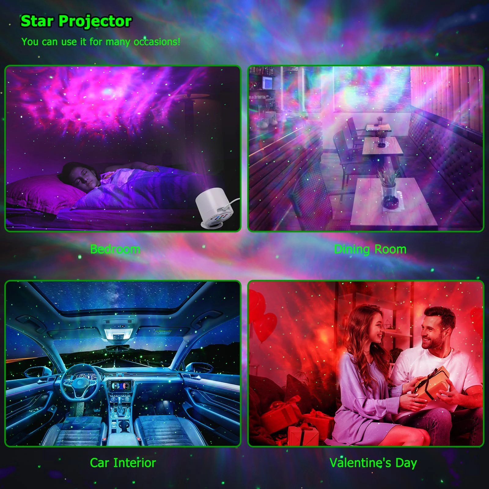 Galaxy Projector - Corded Electric Red Green Blue