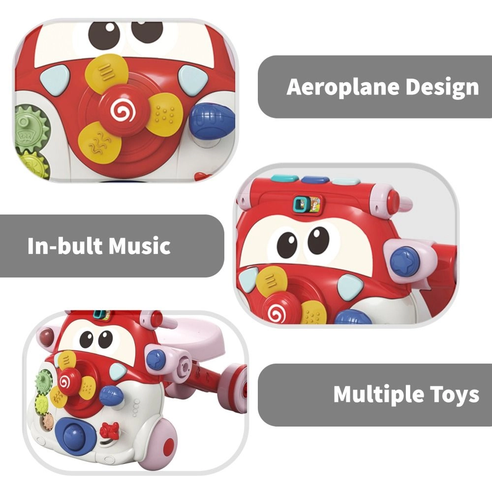 3-in-1 Baby Walker - Musical Keyboard Learning Table Mode