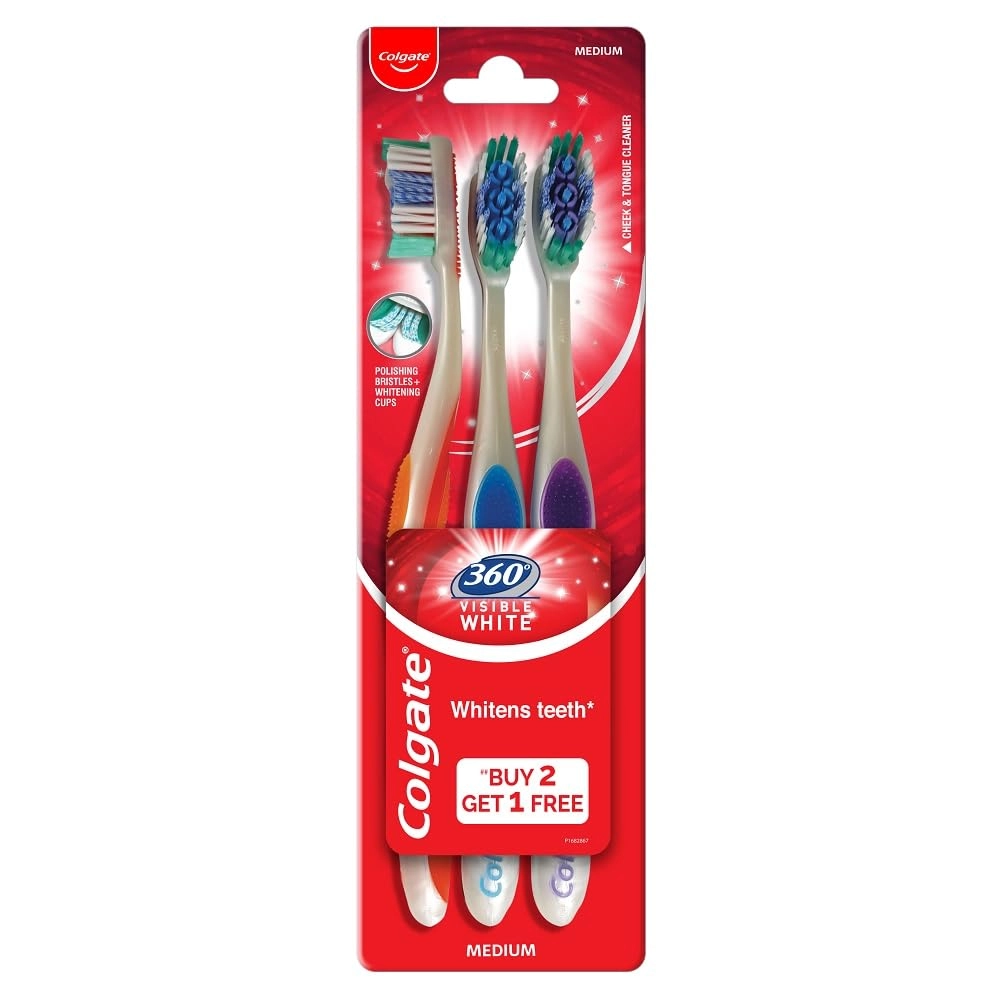Colgate-Palmolive (India) 360 Visible White Toothbrush - Soft 4-Piece Pack