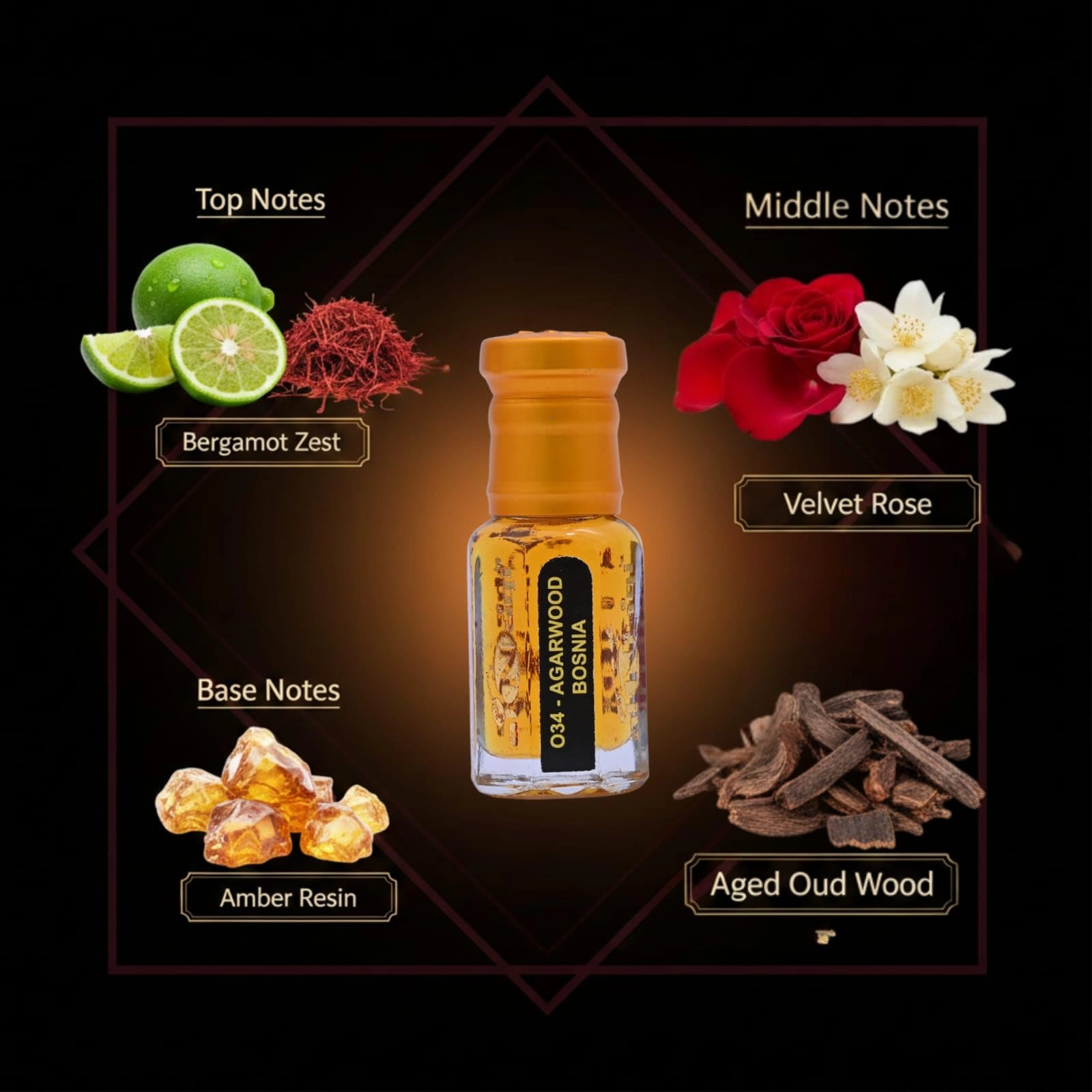 Agarwood Bosina Eau de Parfum 3ml