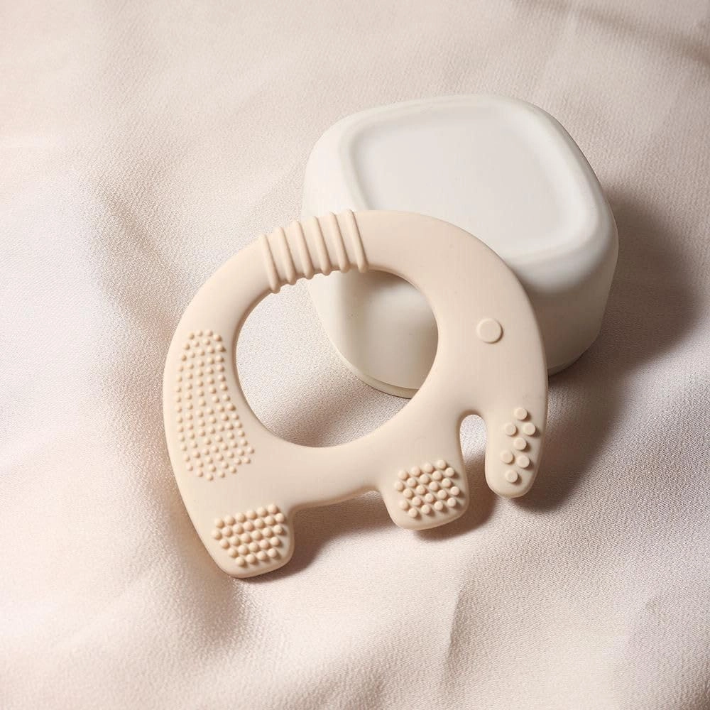2 in 1 Teether - Beech Wood, Silicone