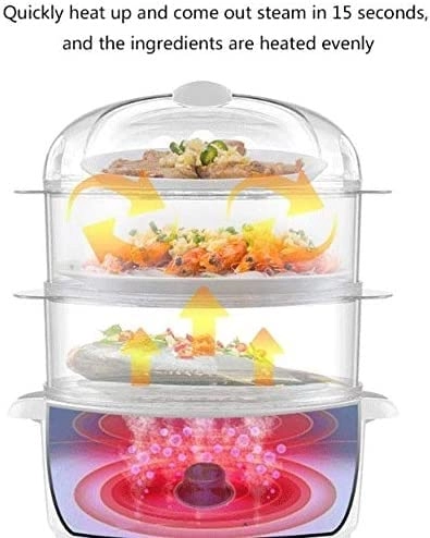 Three-tier food steamer - 4 Liters