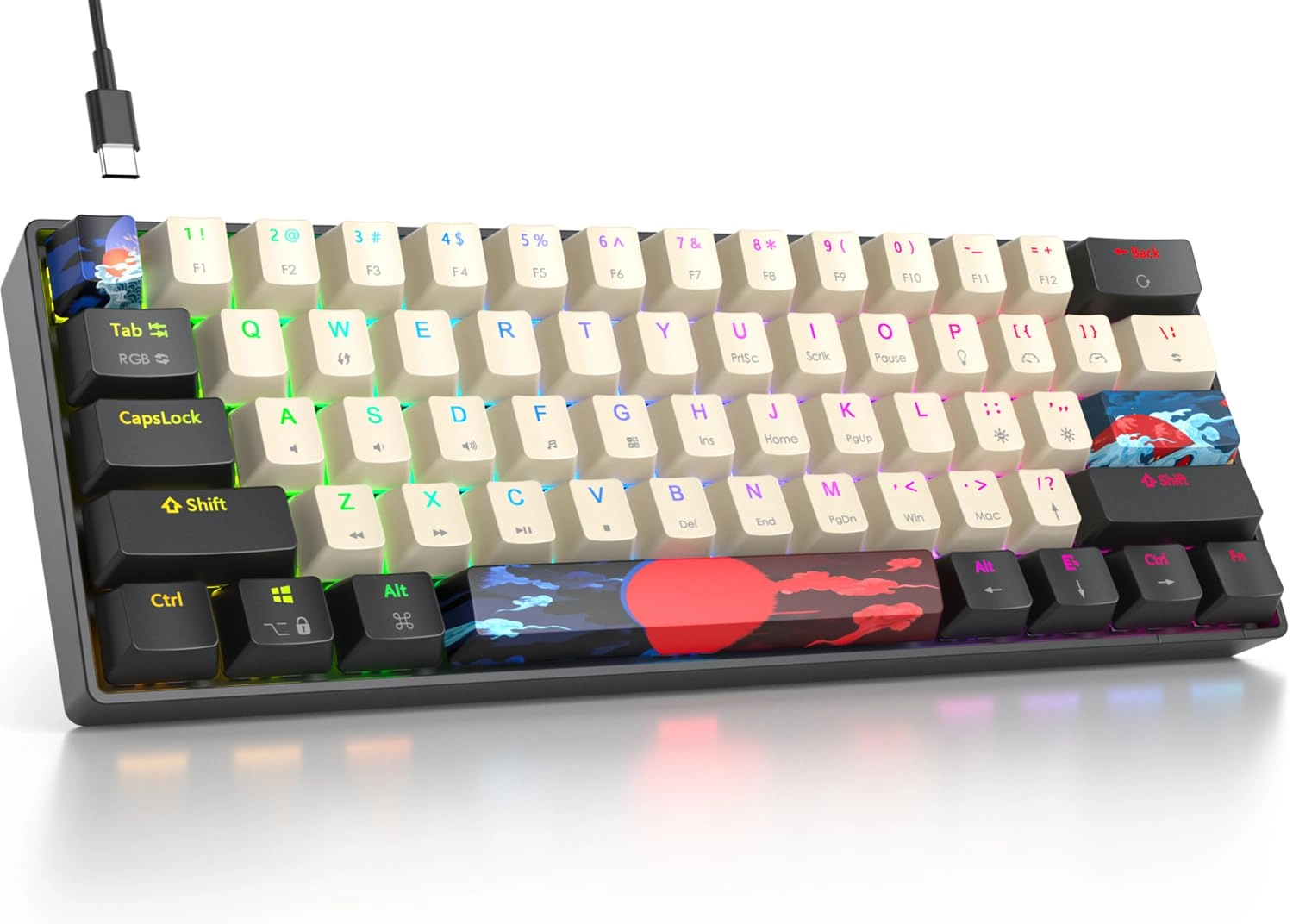 60% Mechanical Keyboard - 60% Compact Design Wired