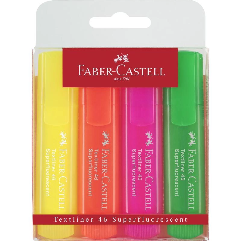 TextLiner 1546 - Flo Green Flo Orange Flo Pink Flo Yellow Chisel Tip