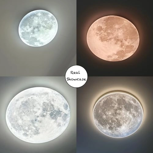 LED Moon Ceiling Light - white light warm light 3 colors