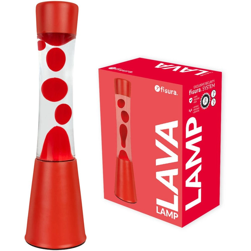 Fisura Tower Lava Lamp - 41.5 cm Red