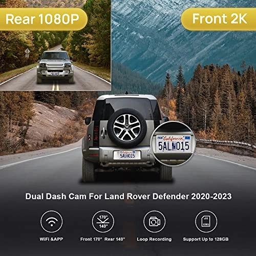 2K Front and 1080P Rear 1440 X 1080 pixels for Land Rover Defender 2020-2024