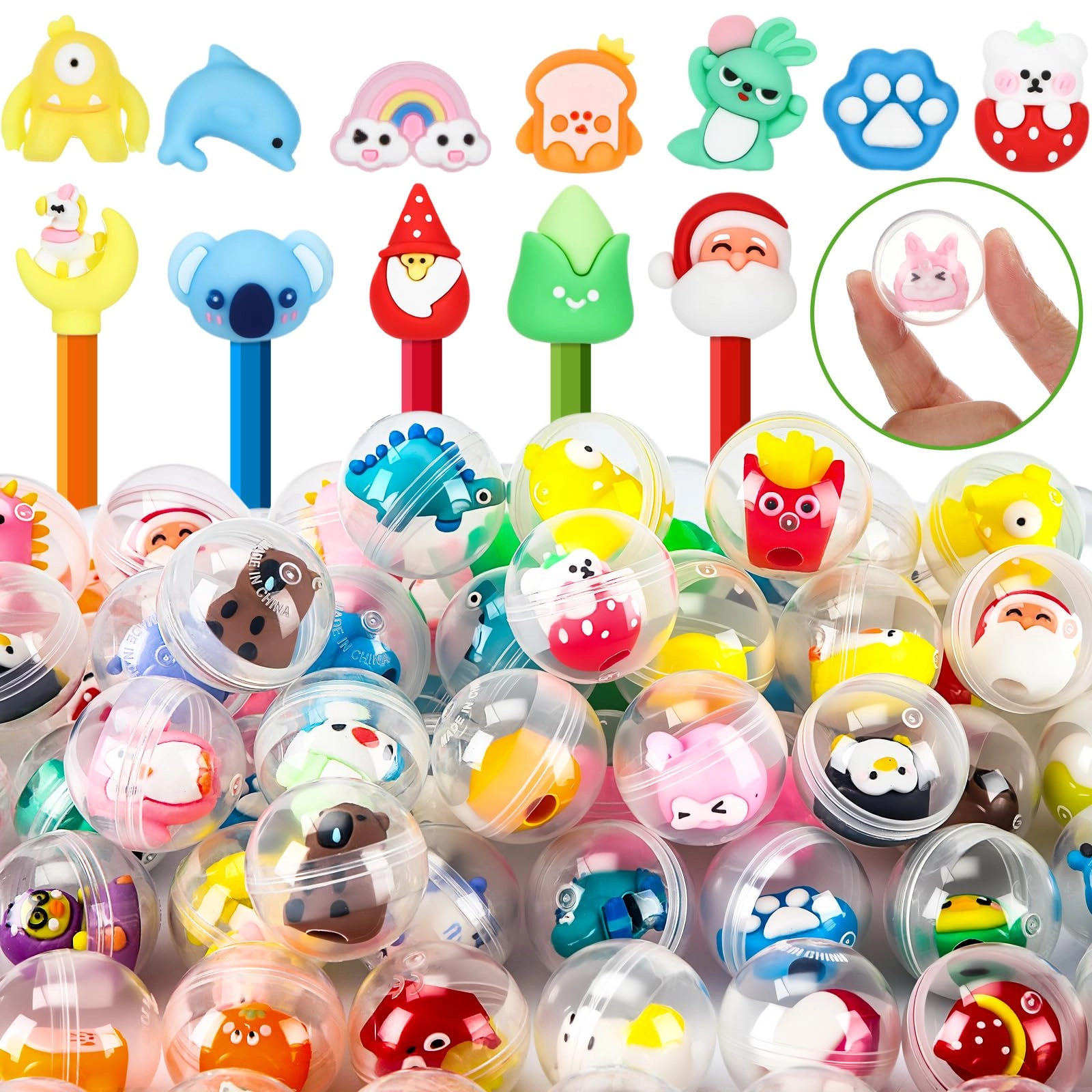 Civaner Naucoos Gumball Capsules - 80 Pcs Generic Cartoon Animals