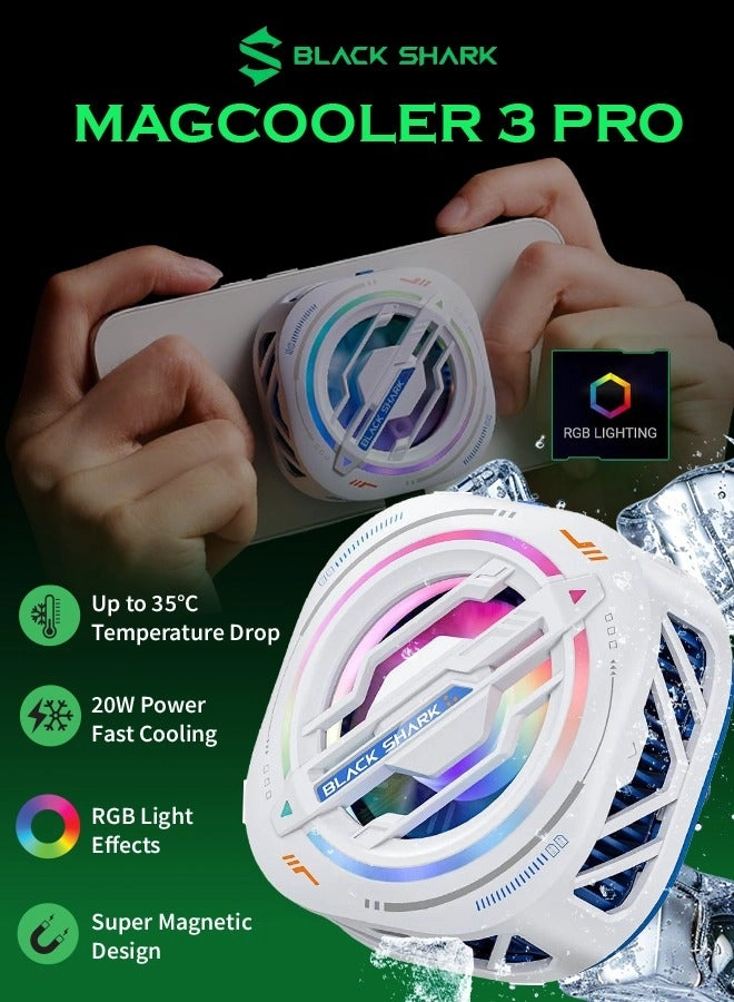 Black Shark MagCooler 3 Pro - Up to 35°C High Speed Fan RGB LED