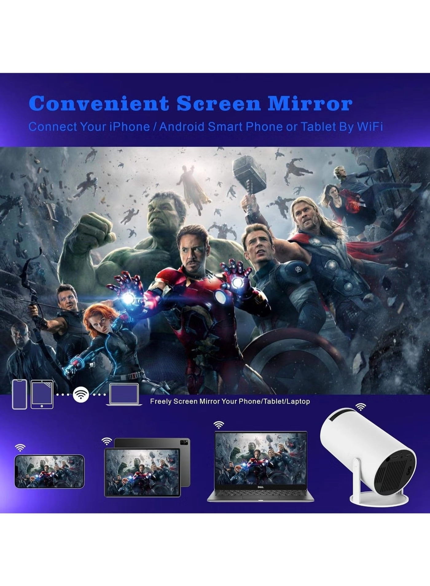 Mini Portable Projector 200 ANSI