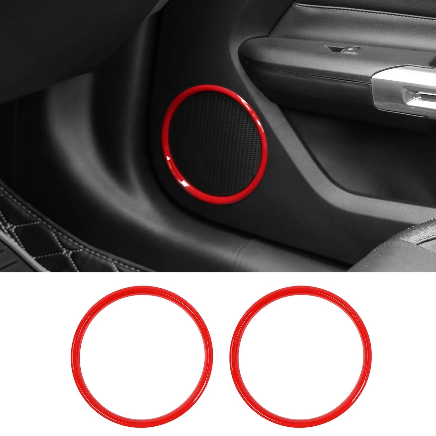 CheroCar Front Door Speaker Ring Cover - Mustang 20152022