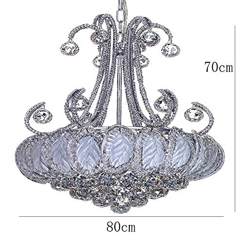 Atmospheric Round Small Chandelier - Silver 80*70cm Crystal