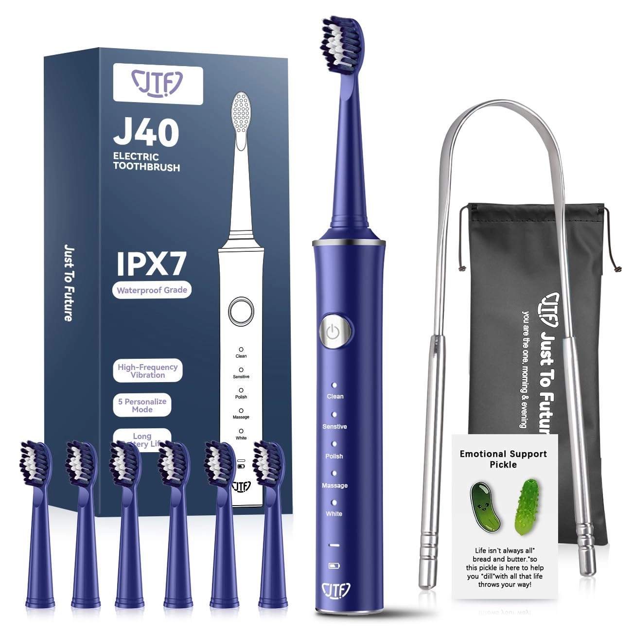 J40 - Sonic 5 Modes 6 Brush Heads