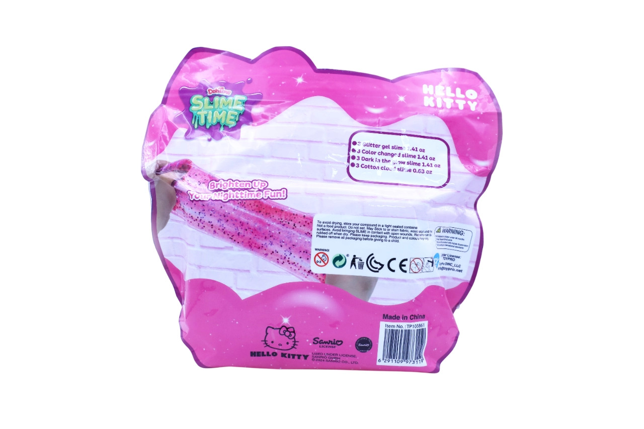 Slime time H.Kitty Party Glitter - 3+ years 12 pcs