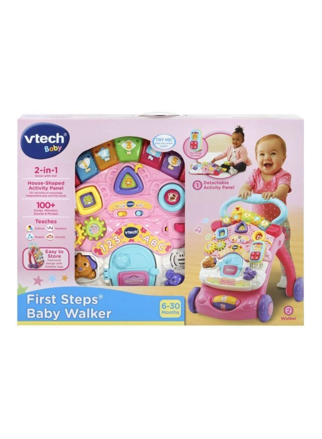 VTech First Steps Baby Walker - Pink/Blue/Yellow 12 Months