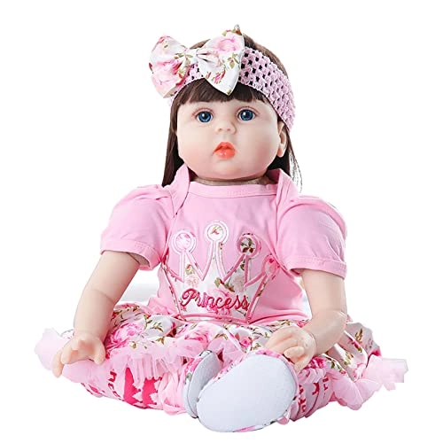 Reborn Baby Doll - 22 Inch Vinyl Brown Eyes