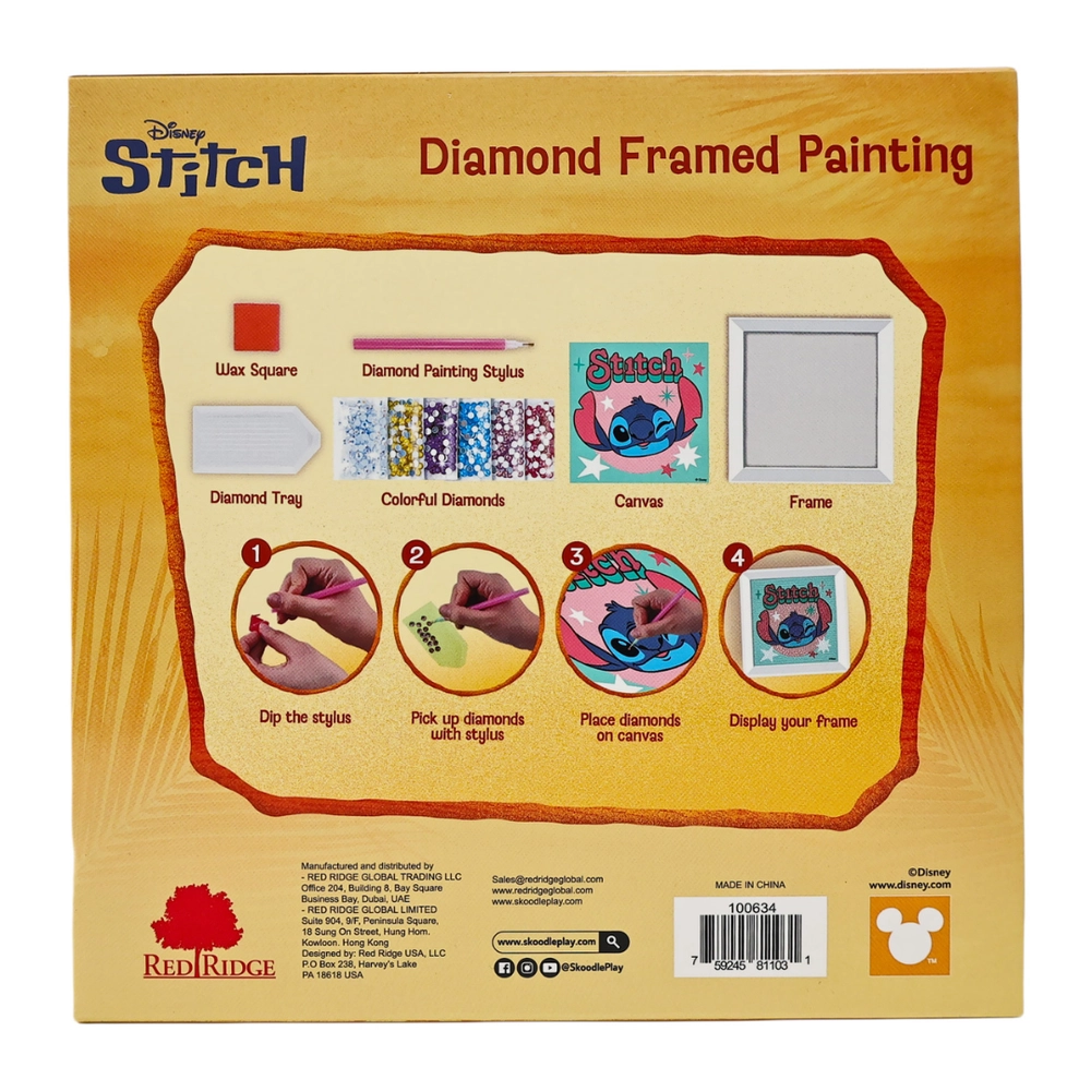 Lilo & Stitch Diamond Framed Painting Kit - Cute Stitch